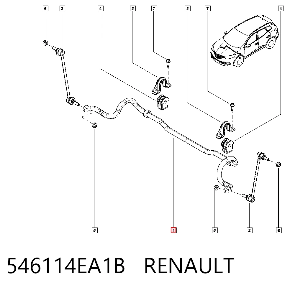  Передний стабилизатор Nissan Qashqai 2