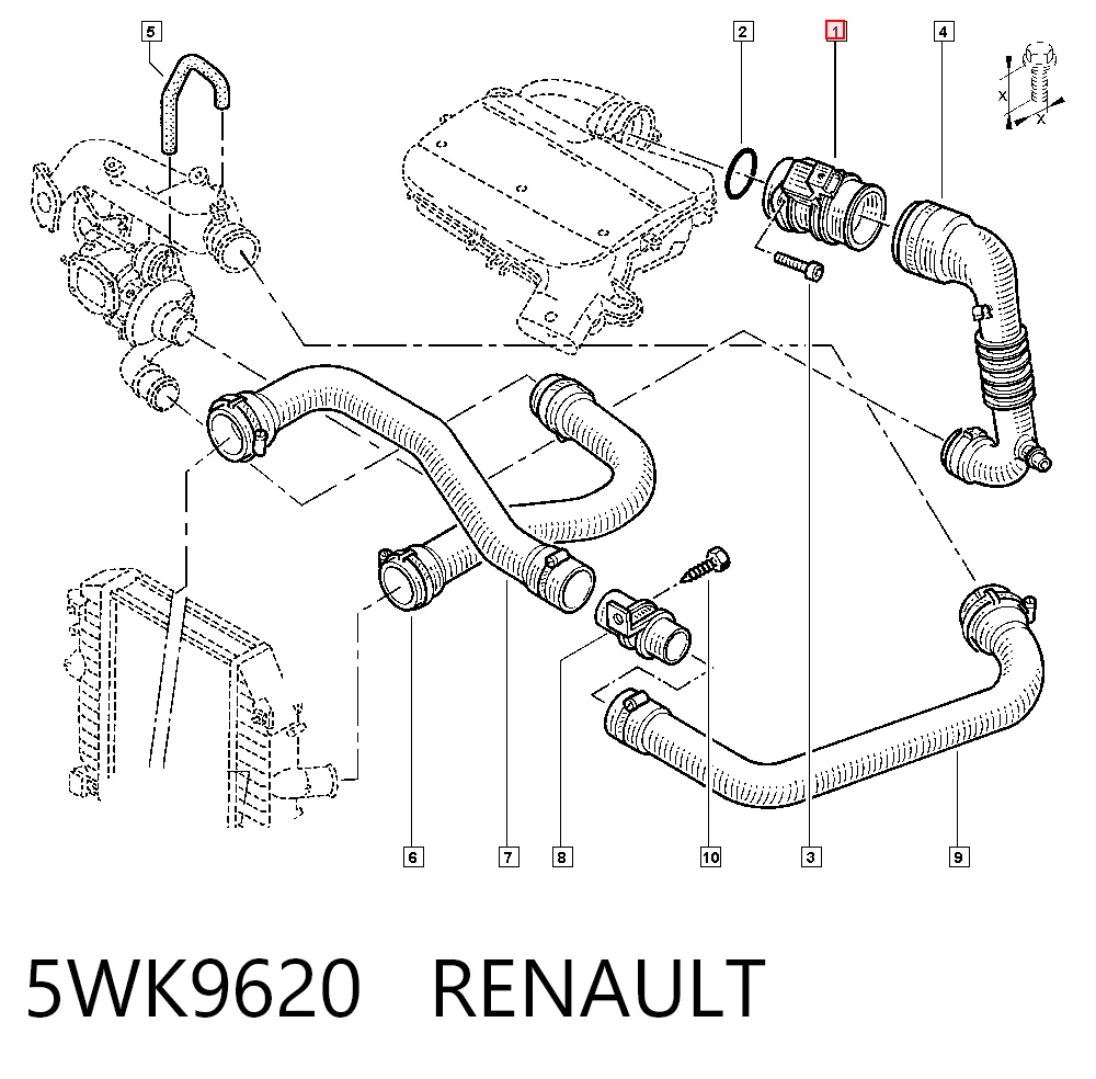 5WK9620 Renault (RVI) Датчик расхода воздуха