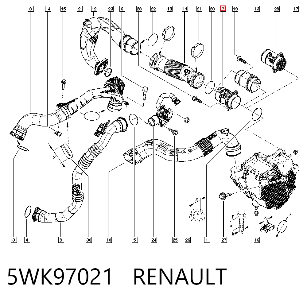 5WK97021 Renault (RVI) Датчик расхода воздуха