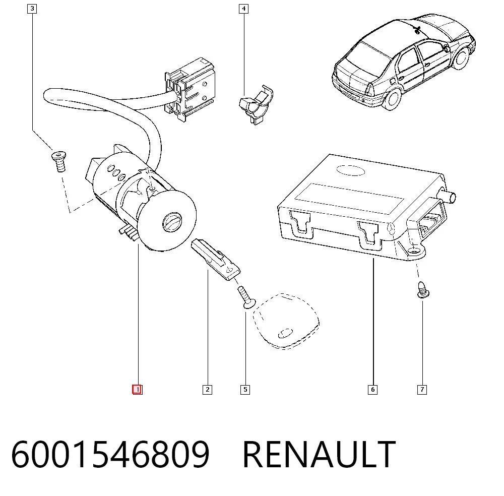 6001546809 Renault (RVI) Замок зажигания