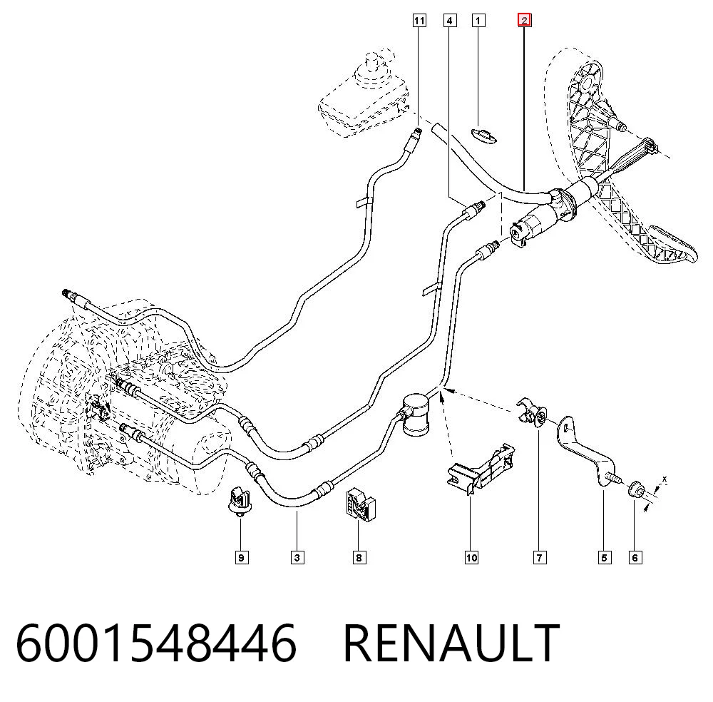 6001548446 Renault (RVI) Цилиндр сцепления, главный