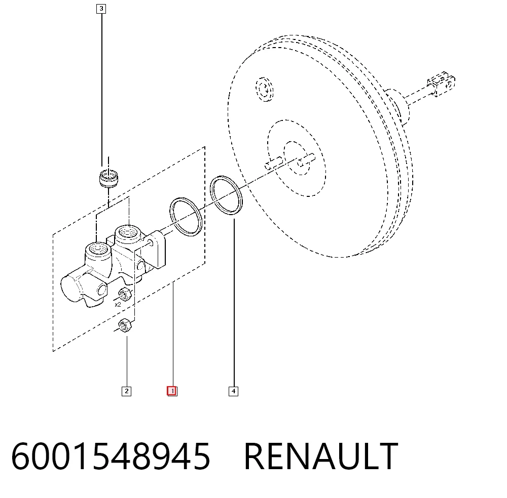  Главный тормозной цилиндр Renault LOGAN 1