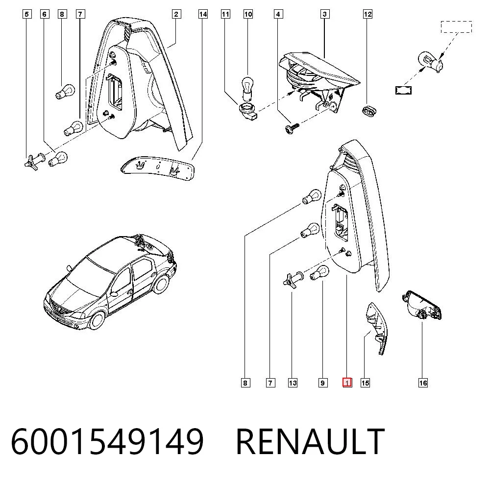 Задняя левая фара AND 30945123 цена, от 27.40 USD