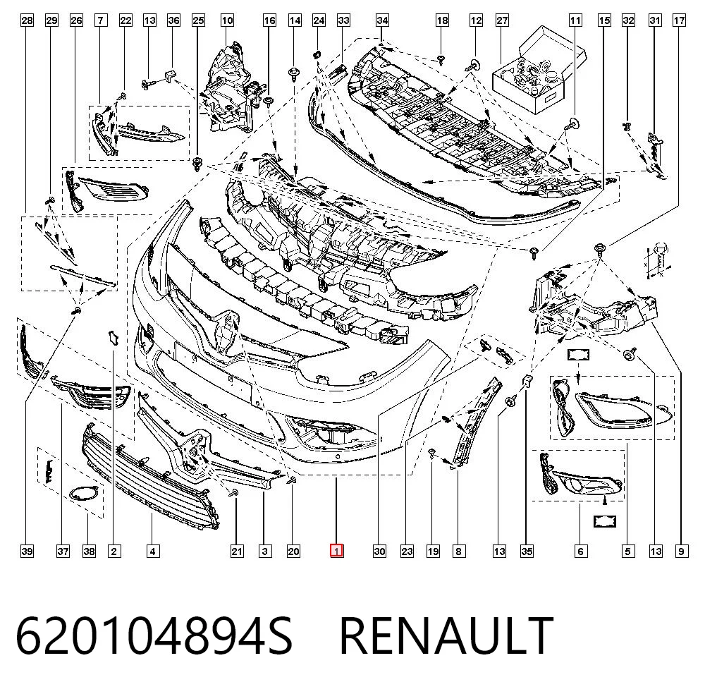 60C1071 Polcar Бампер передний в сборе