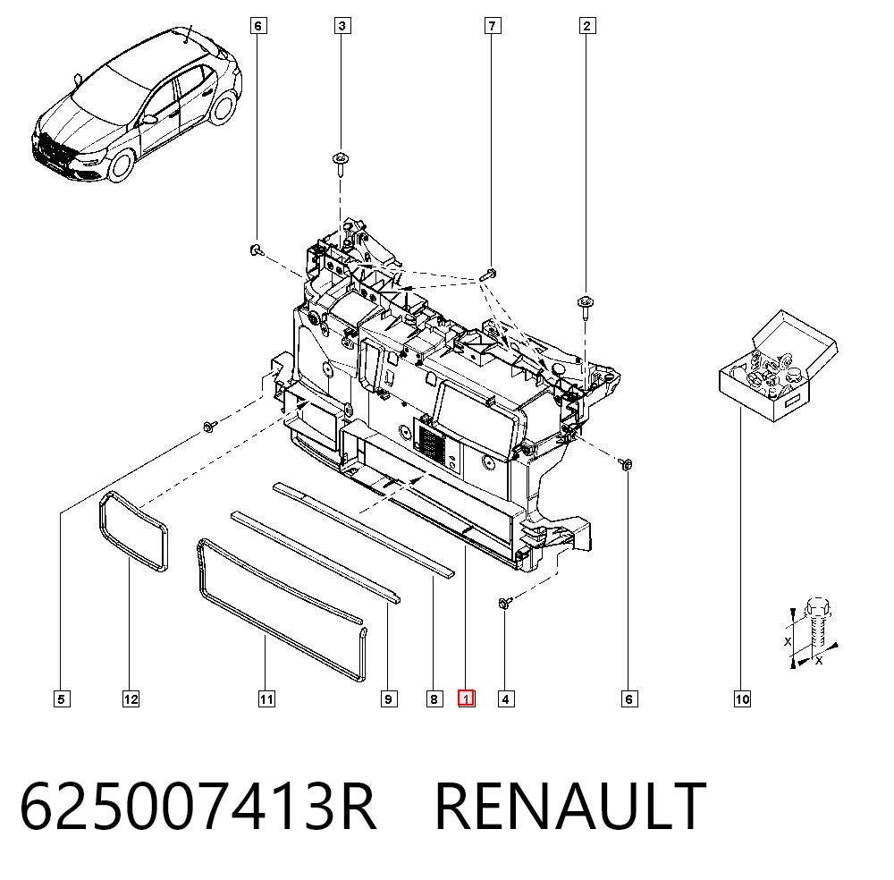 Панель передняя Renault Megane IV универсал (K9A, K9M, K9N) (2016 - 2026) цена, от 104.63 USD