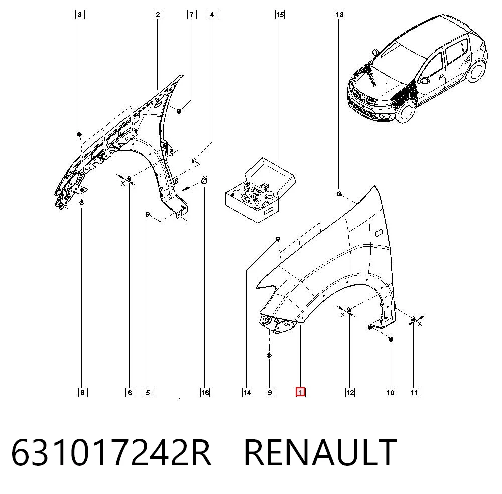 Купить FP5631313REF FPS Крыло переднее левое