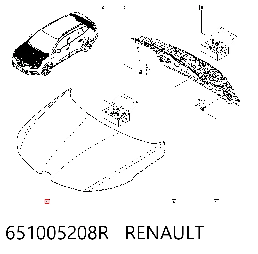  Капот Renault Megane 4