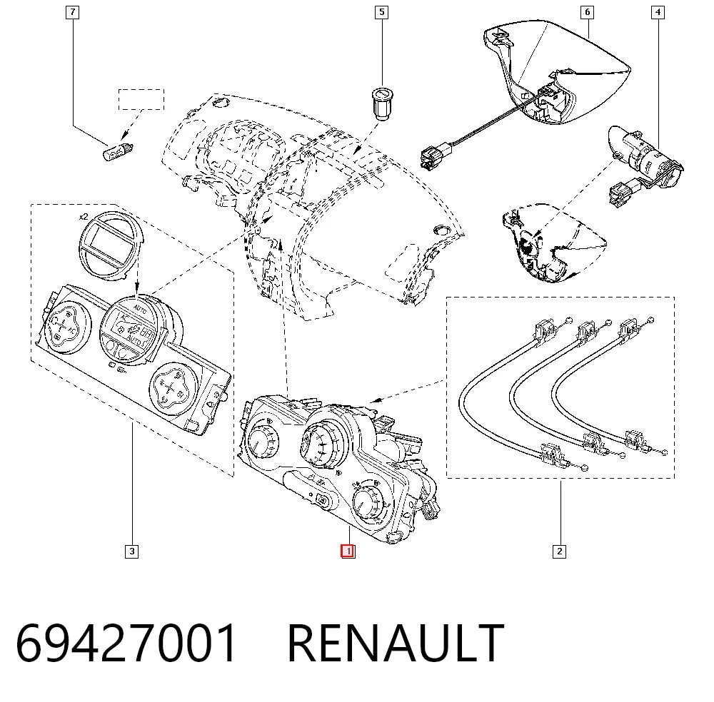 Механизм управления кондиционером на Renault Megane II LM0, LM1