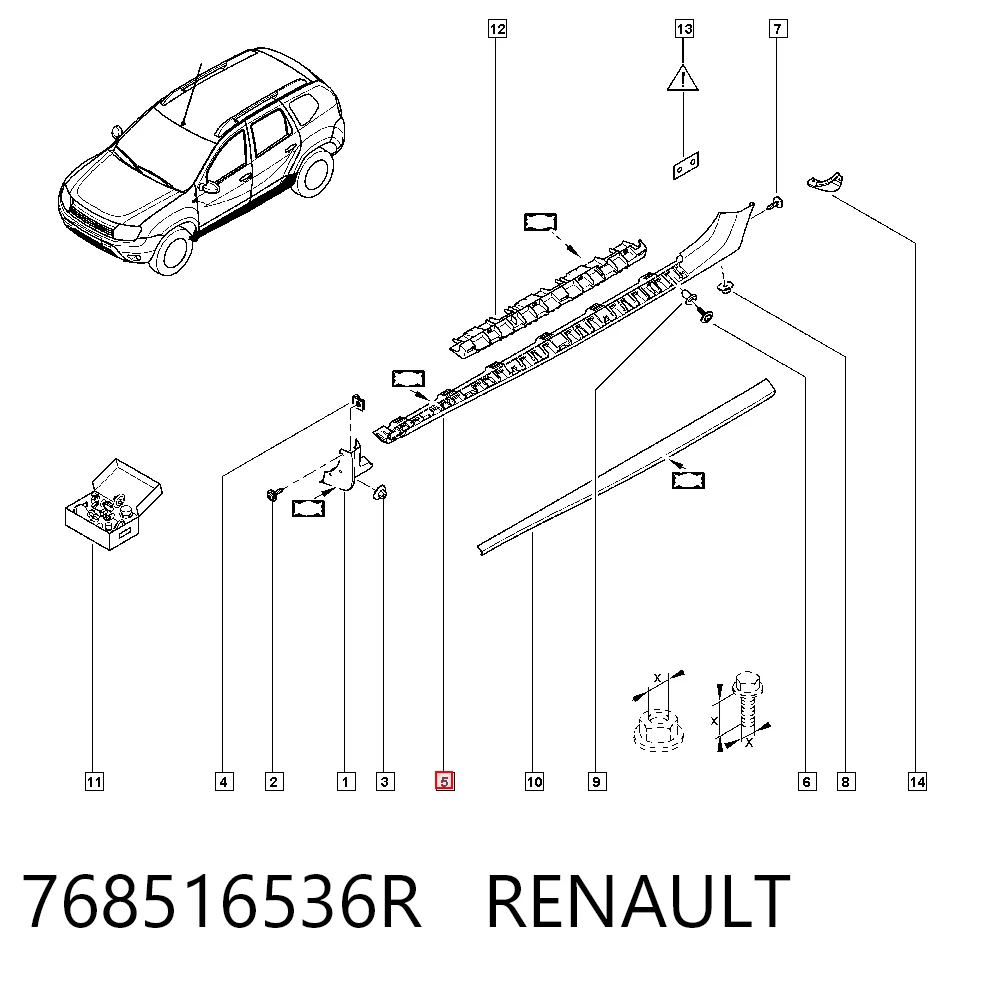 Накладка (молдинг) порога наружная левая AND 14809139 цена, от 68.53 USD