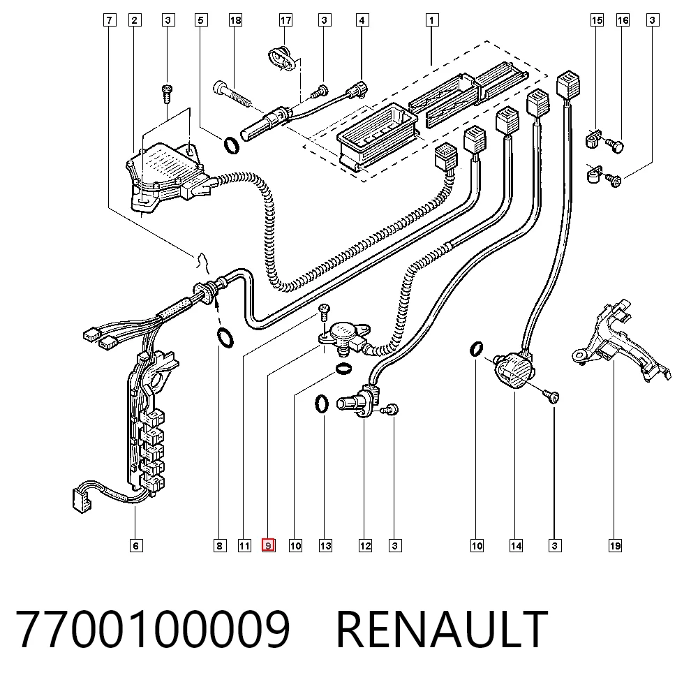 7700100009 Renault (RVI) Датчик указателя давления масла