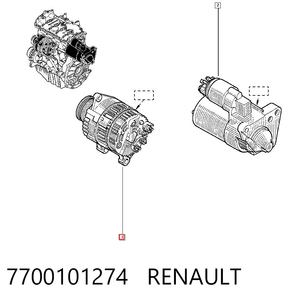 7700101274 Renault (RVI) Генератор автомобильный