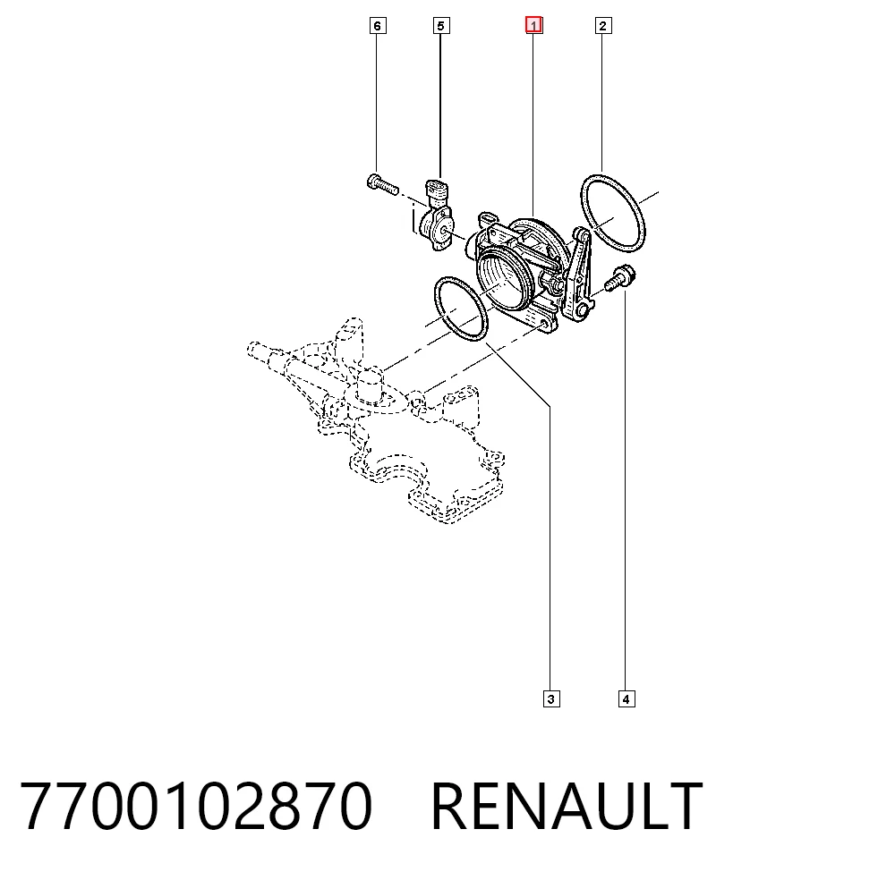 7700102870 Renault (RVI) Дроссельная заслонка