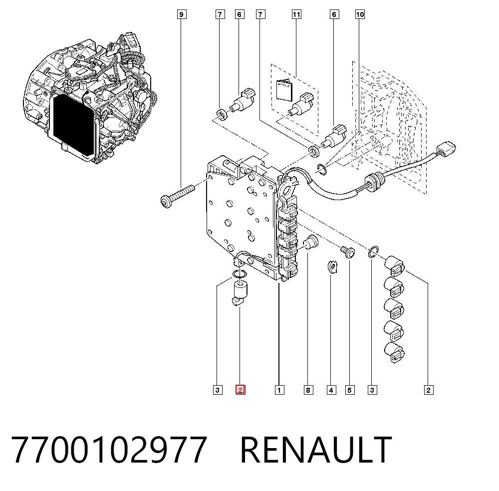 7700102977 Renault (RVI) Соленоид автомата