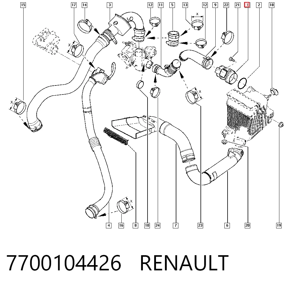 7700104426 Renault (RVI) Датчик расхода воздуха