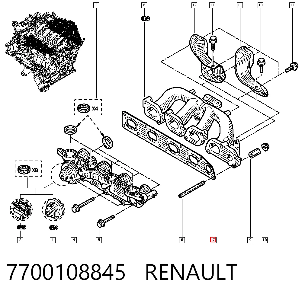 Прокладка коллектора 93161900 General Motors