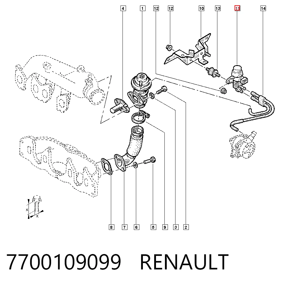 7700109099 Renault (RVI) Соленоид давления наддува
