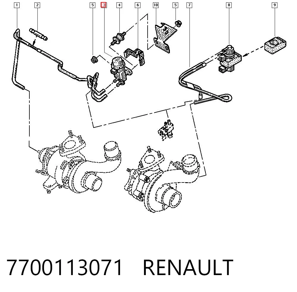 7700113071 Renault (RVI) Соленоид давления наддува