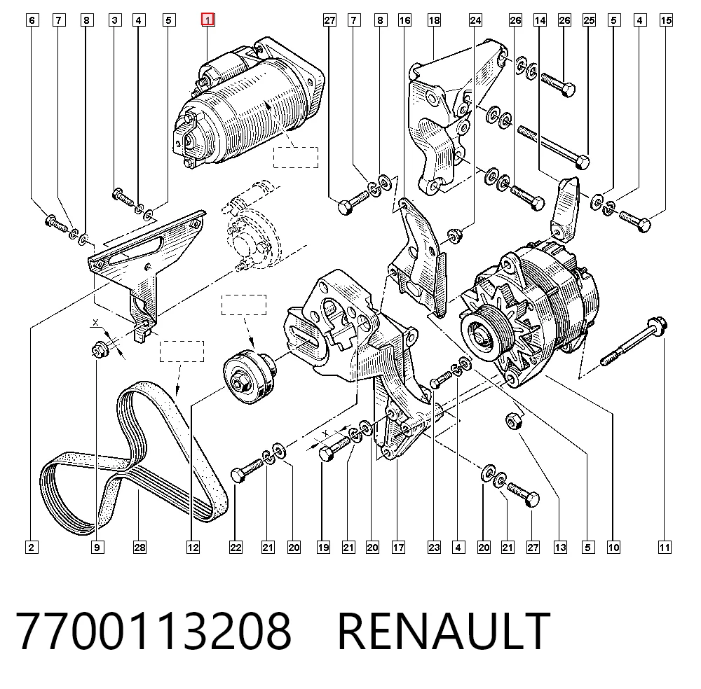 7700113208 Renault (RVI) Стартер автомобиля