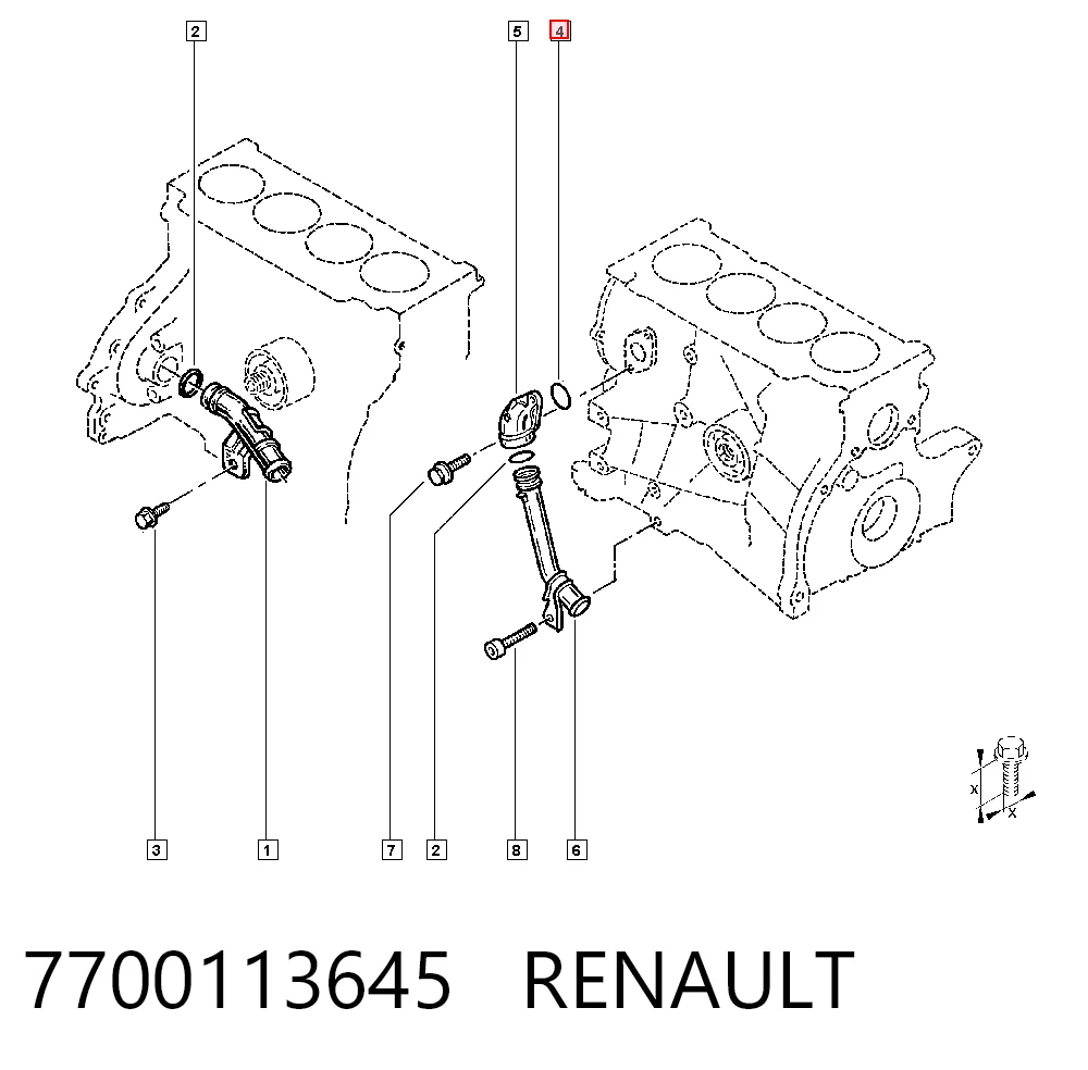 Фланец системы охлаждения Renault Trafic II фургон (FL) (2001 - 2014) цена, от 4.21 USD