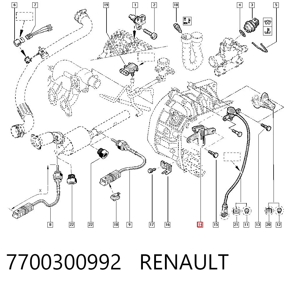  Датчик коленвала Renault Scenic 1