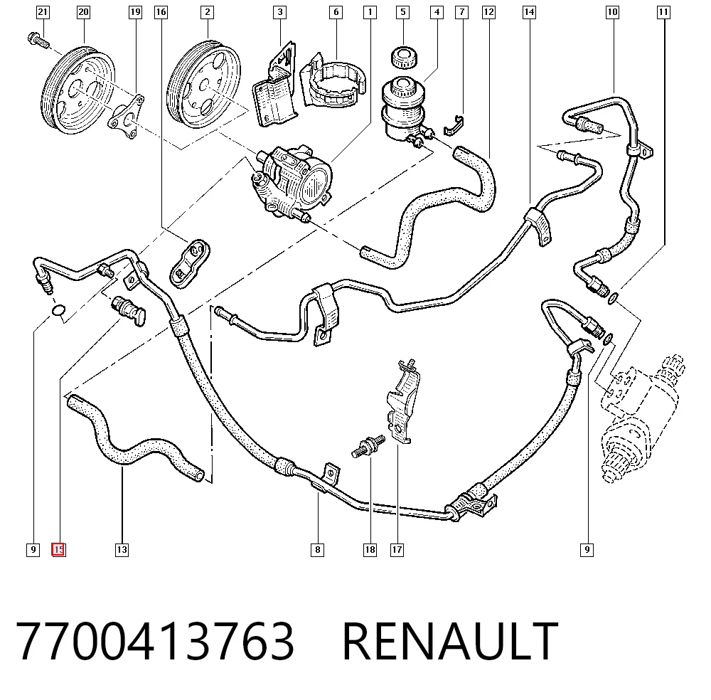 7700413763 Renault (RVI) Датчик насоса гидроусилителя