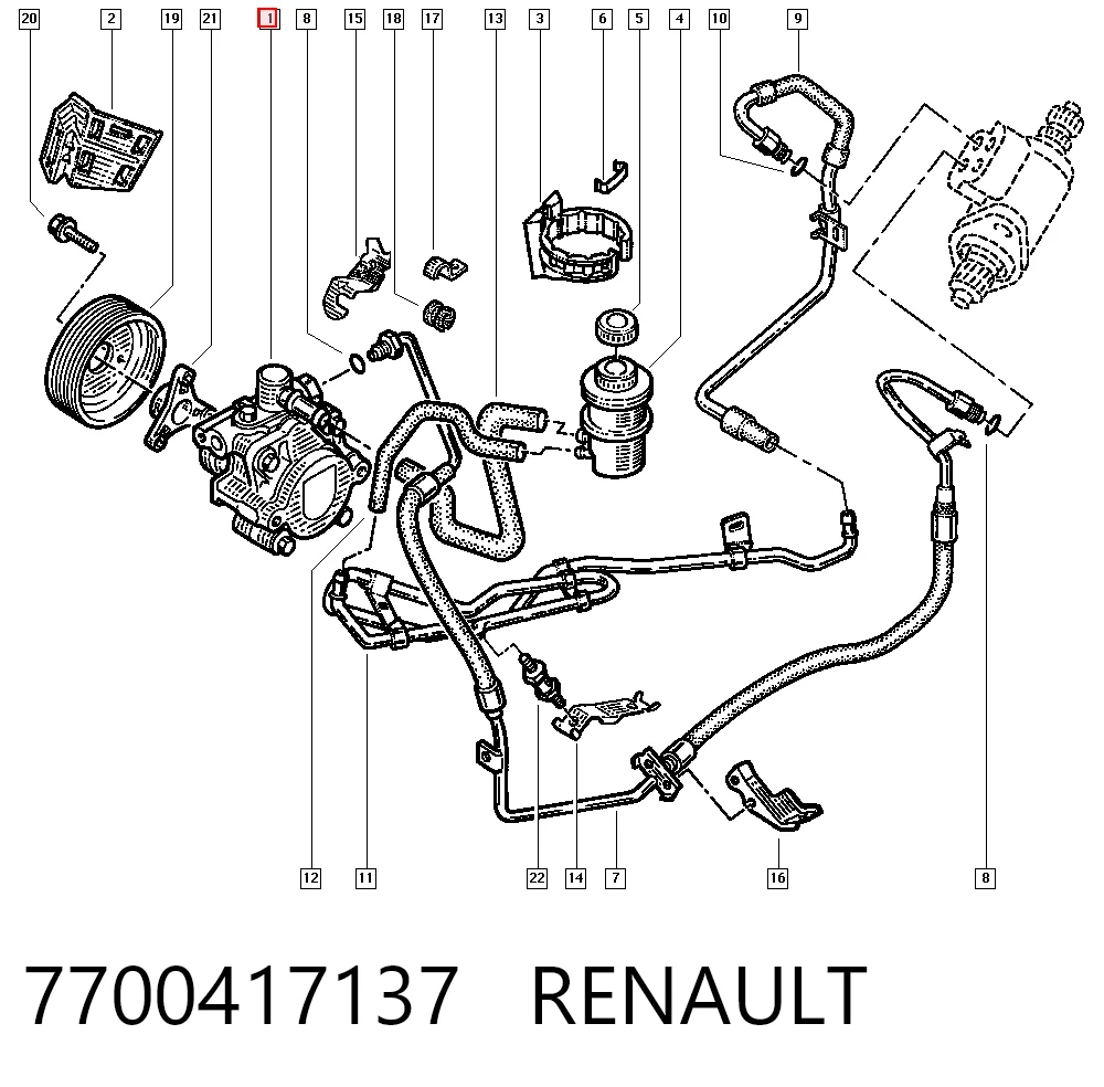 7700417137 Renault (RVI) ГУР руля