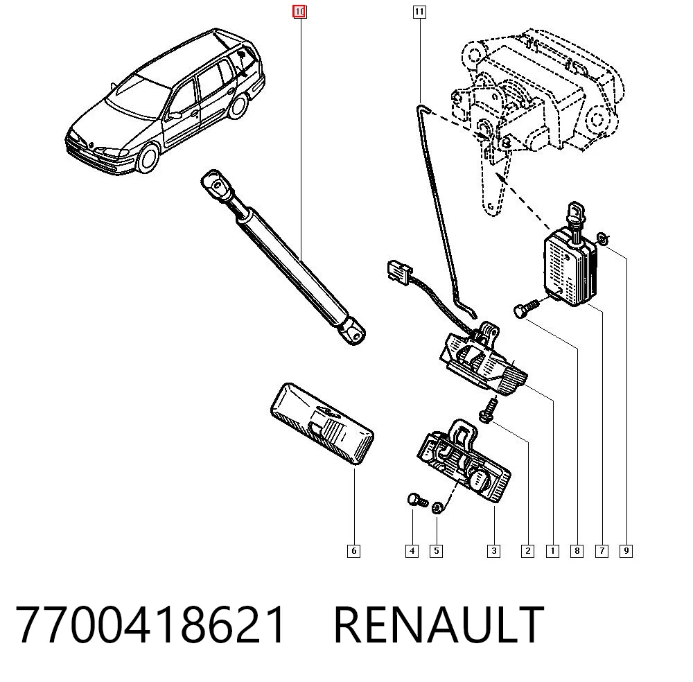 Амортизатор багажника 42827111 AND