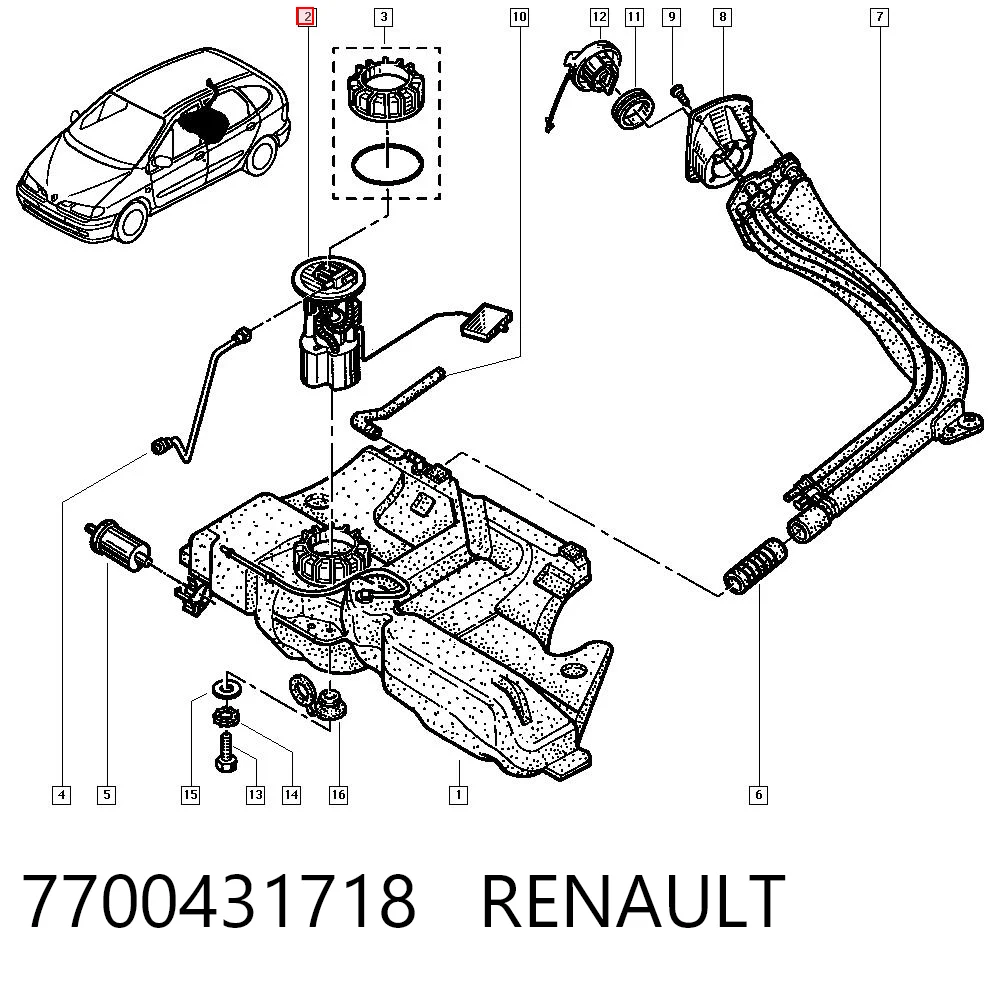 7700431718 Renault (RVI) Электробензонасос