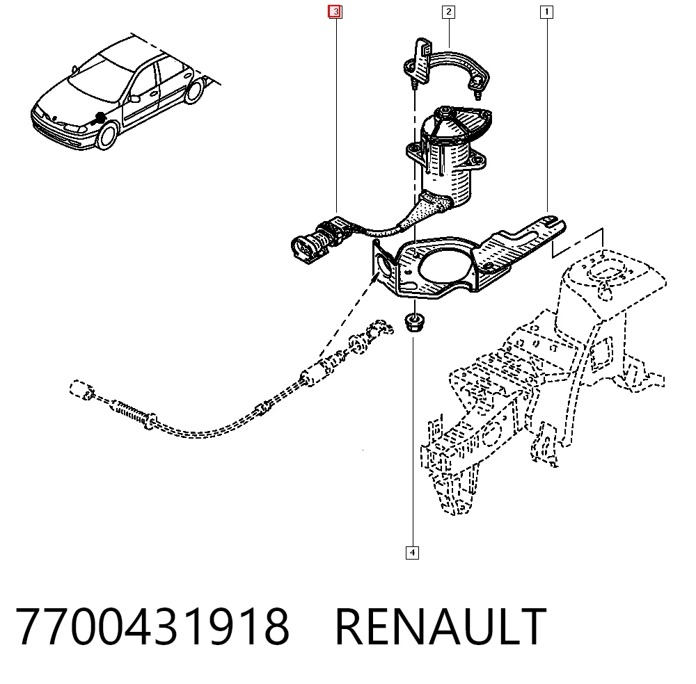 7700431918 Renault (RVI) Управление карбюратором (акселератор - управление подачей топлива)