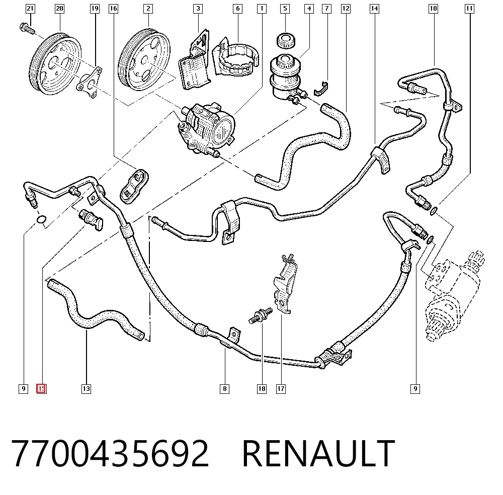 7700435692 Renault (RVI) Датчик насоса гидроусилителя