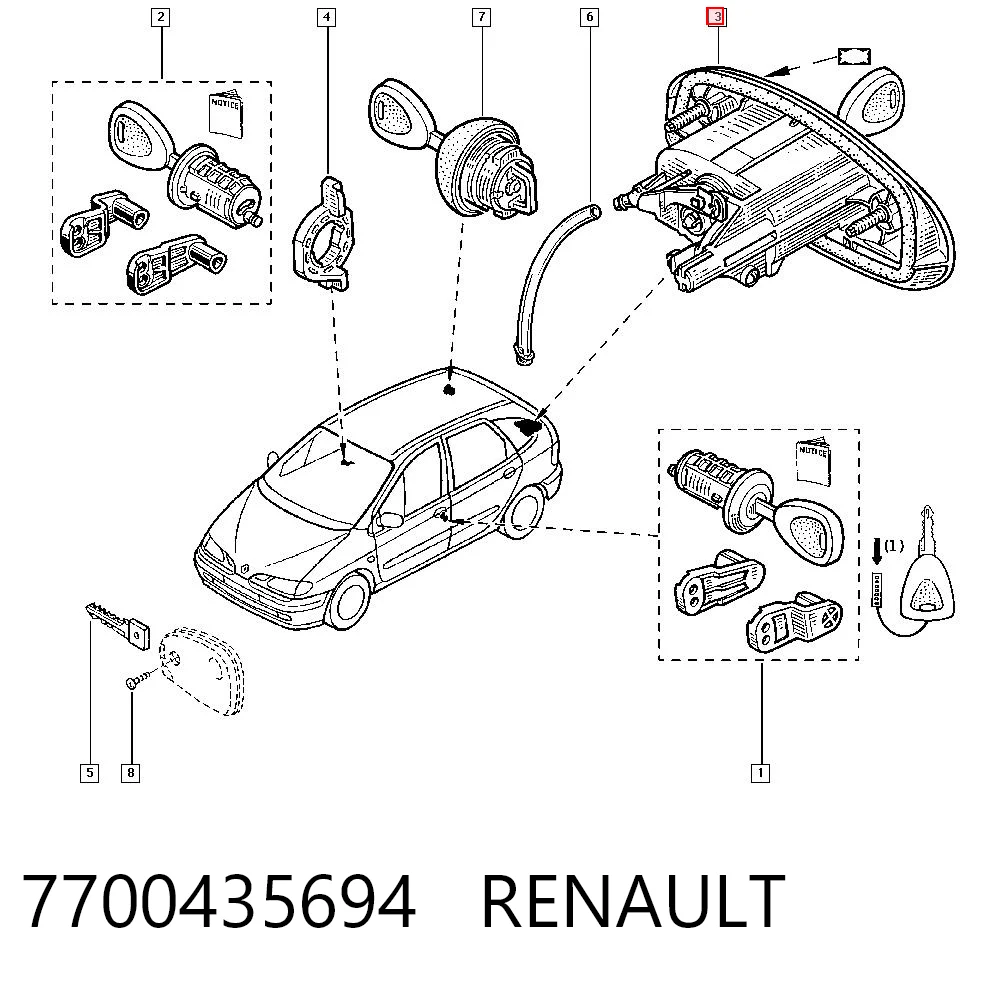 7700435694 Renault (RVI) Ручка багажника