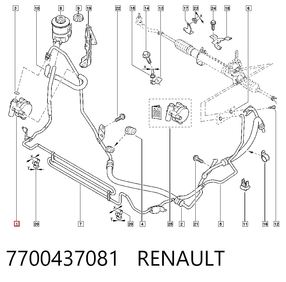 7700437081 Renault (RVI) ГУР руля