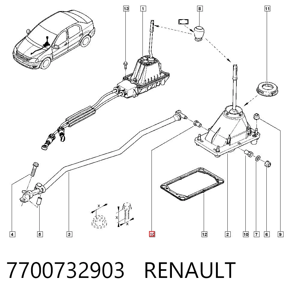 7700732903 Renault (RVI) Втулка переключения передач