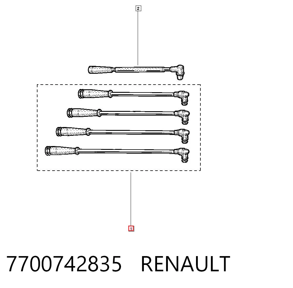 Провода зажигания Renault 19 I хэтчбек (B53, C53) (1988 - 1992) цена, от 26.86 USD