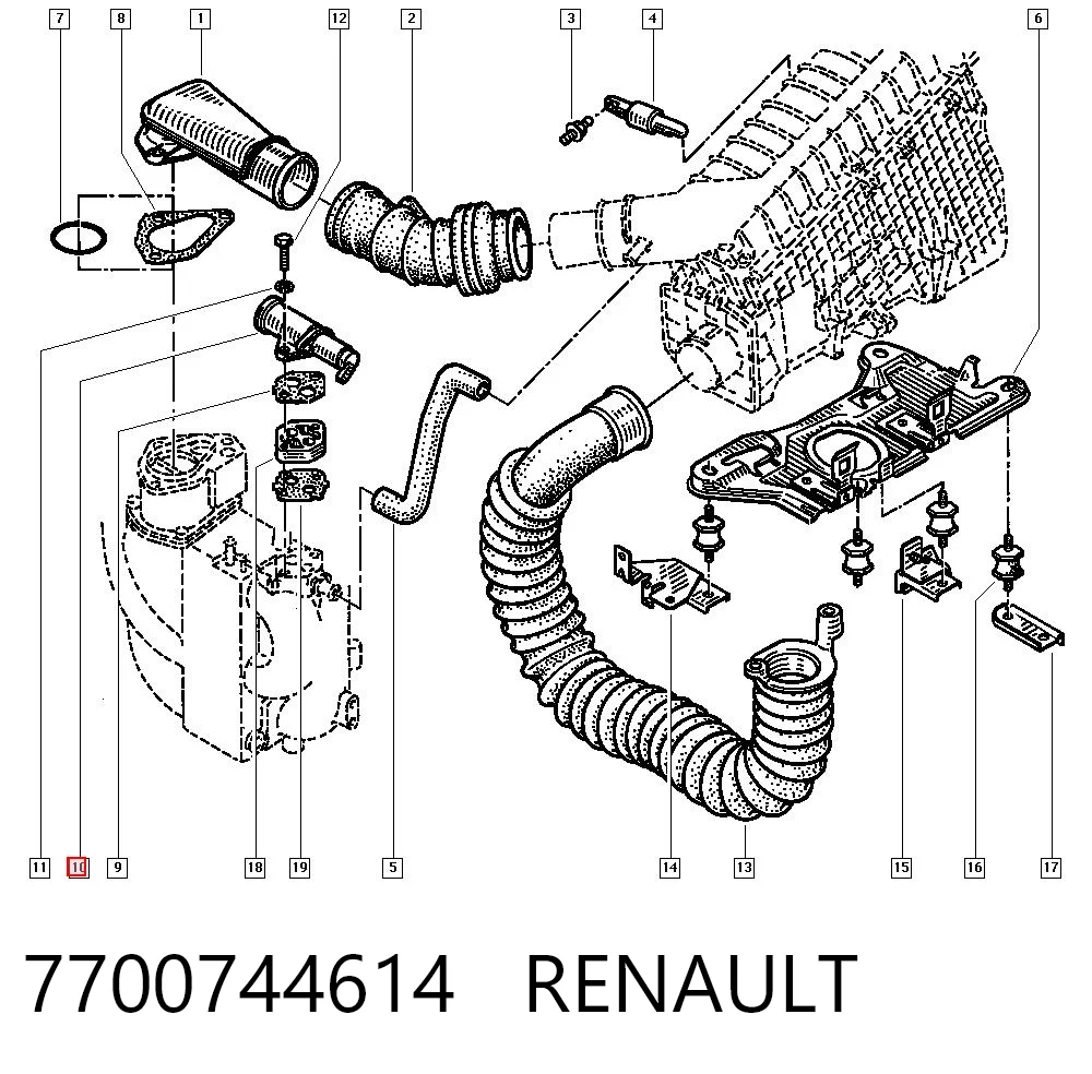 7700744614 Renault (RVI) Датчик холостого хода
