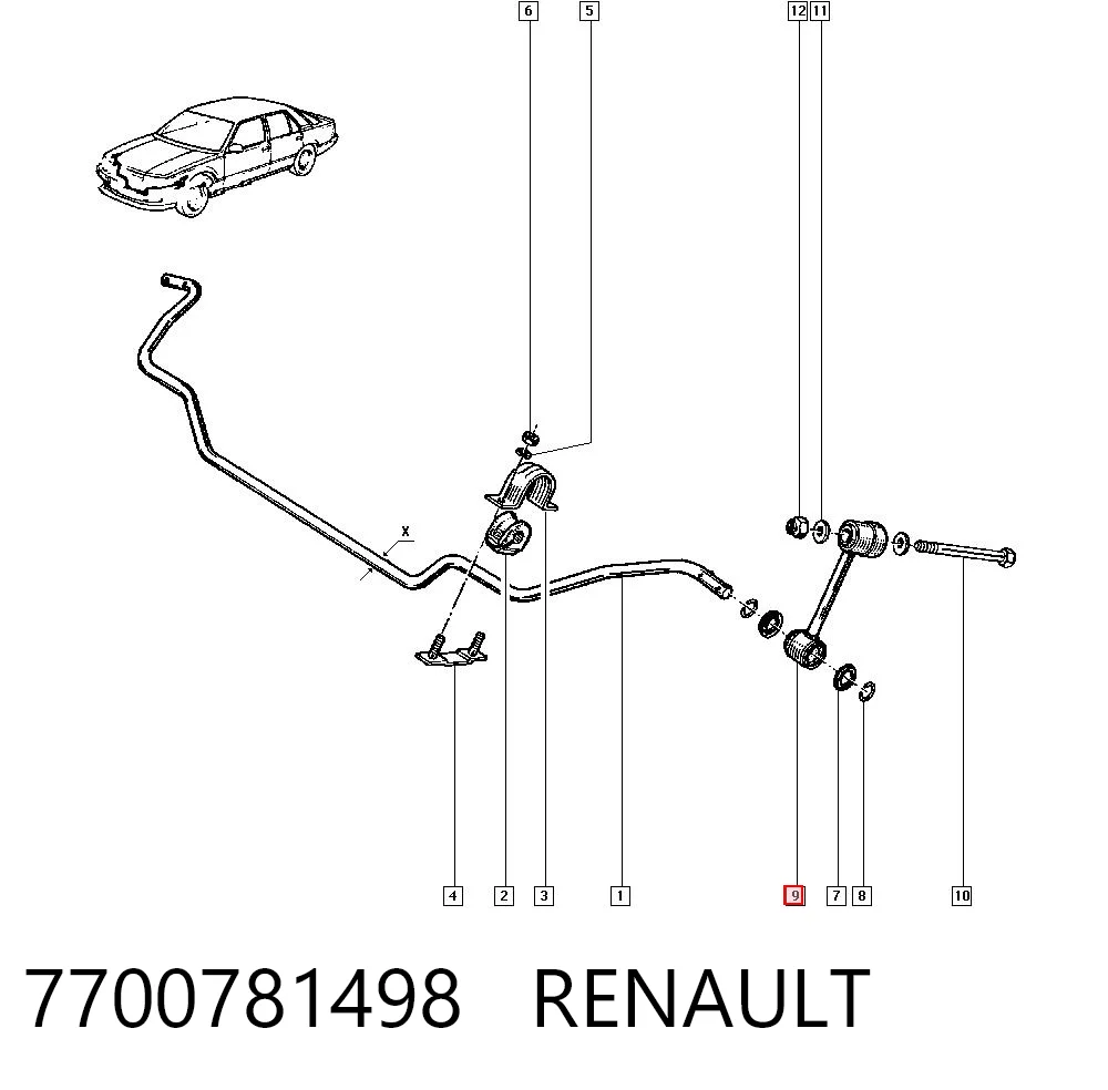 7700781498 Renault (RVI)
