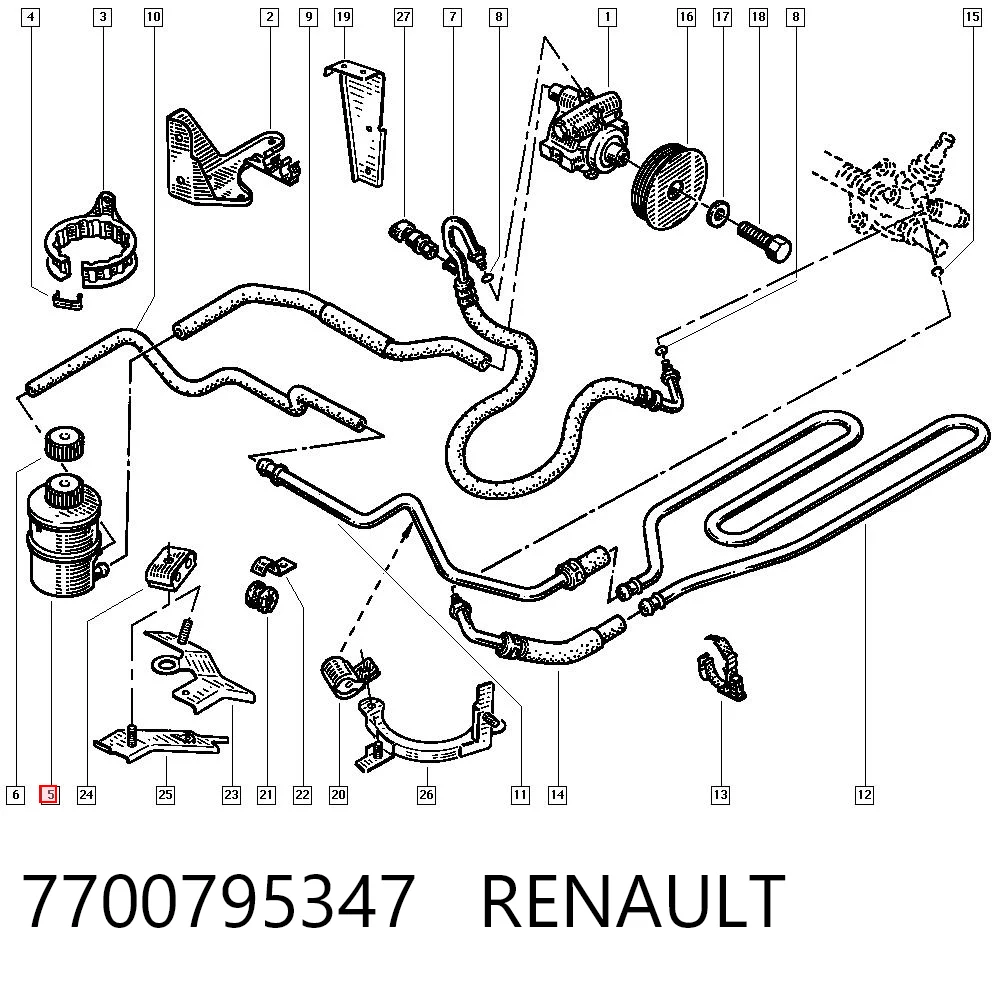 Бачок насоса ГУР Renault Megane SCENIC минивэн (JA0, JA1) (1996 - 2001) цена, от 6.33 USD