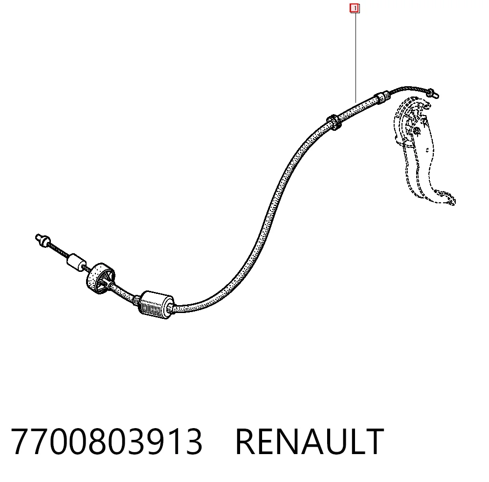 Трос сцепления на Renault 21  L48