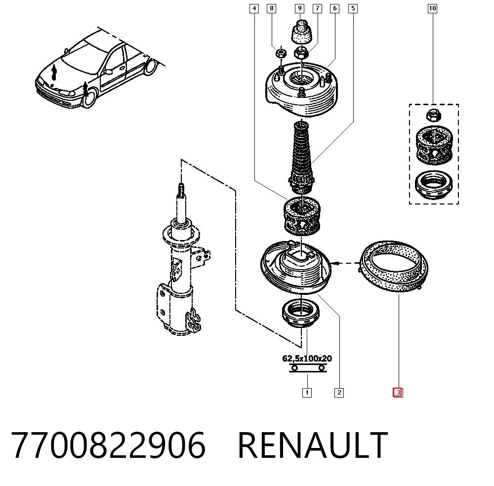 7700822906 Renault (RVI)