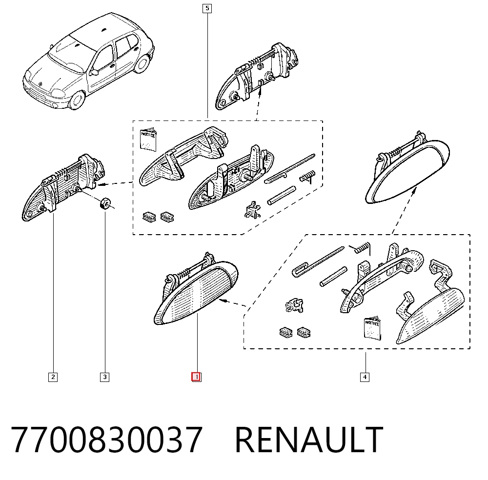 Ручка двери левой наружная передняя/задняя MMS0165 Magneti Marelli