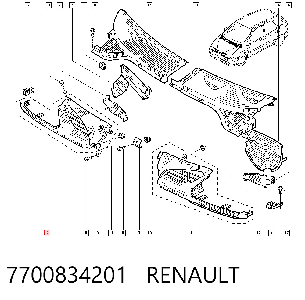 Решетка радиатора правая KH6037992 Starline