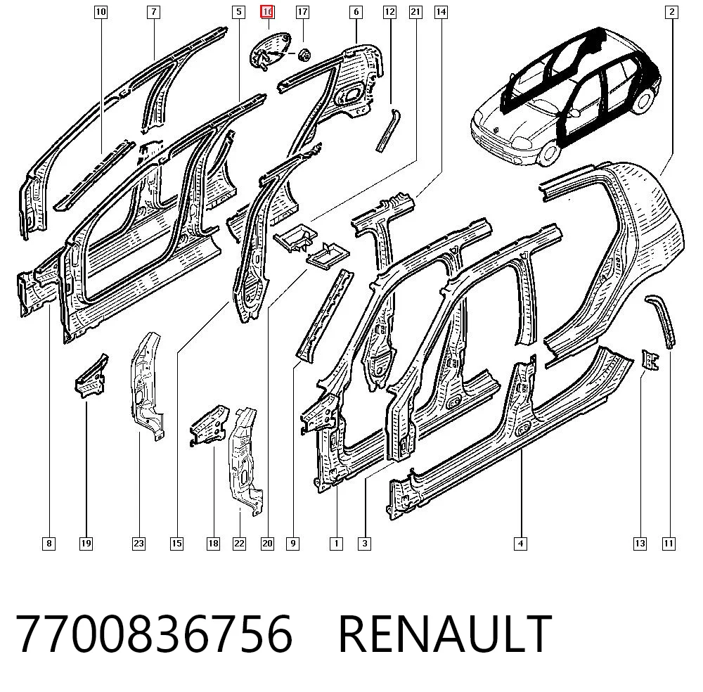 7700836756 Renault (RVI) Дверка бензобака
