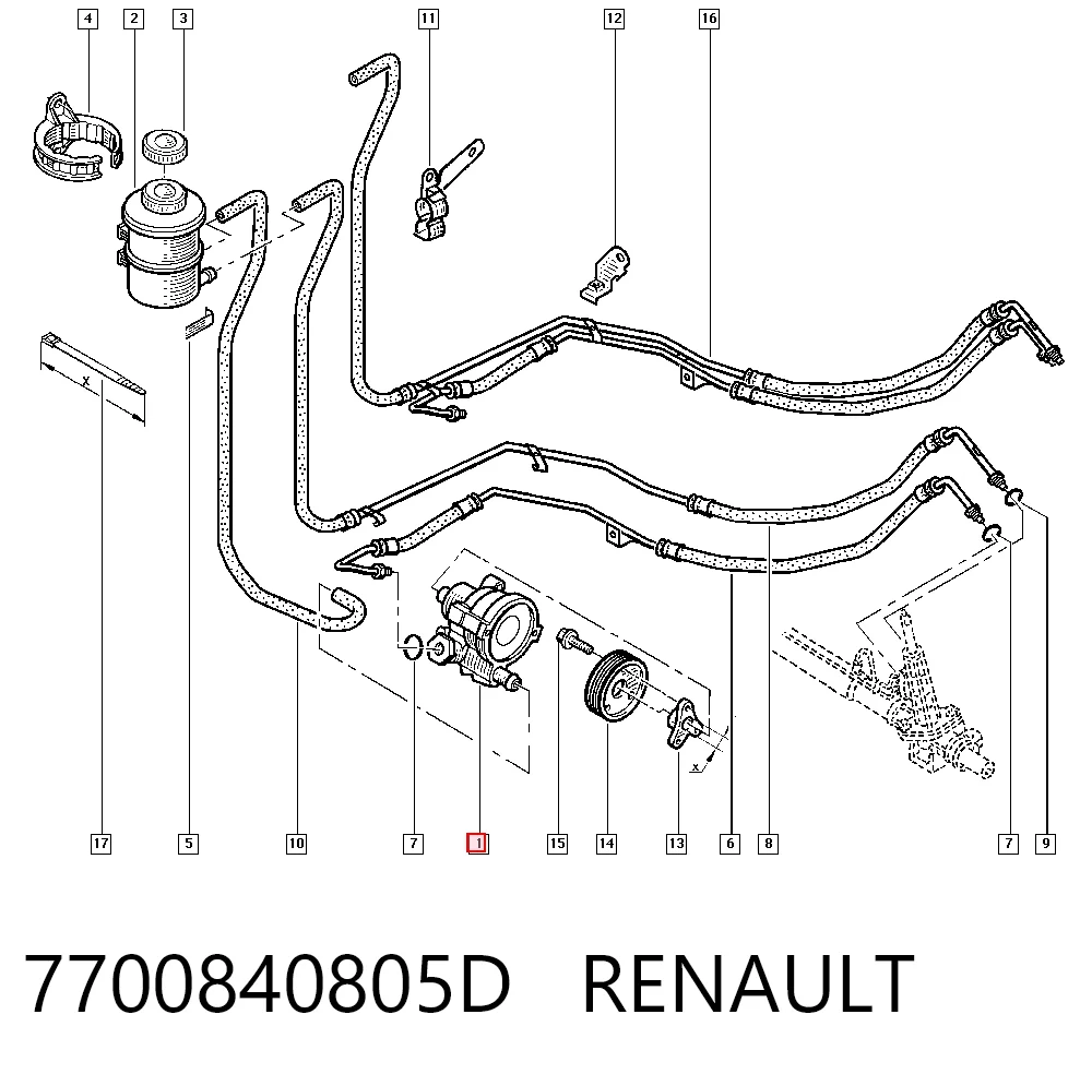 Купить JPR913 TRW Насос рулевого управления