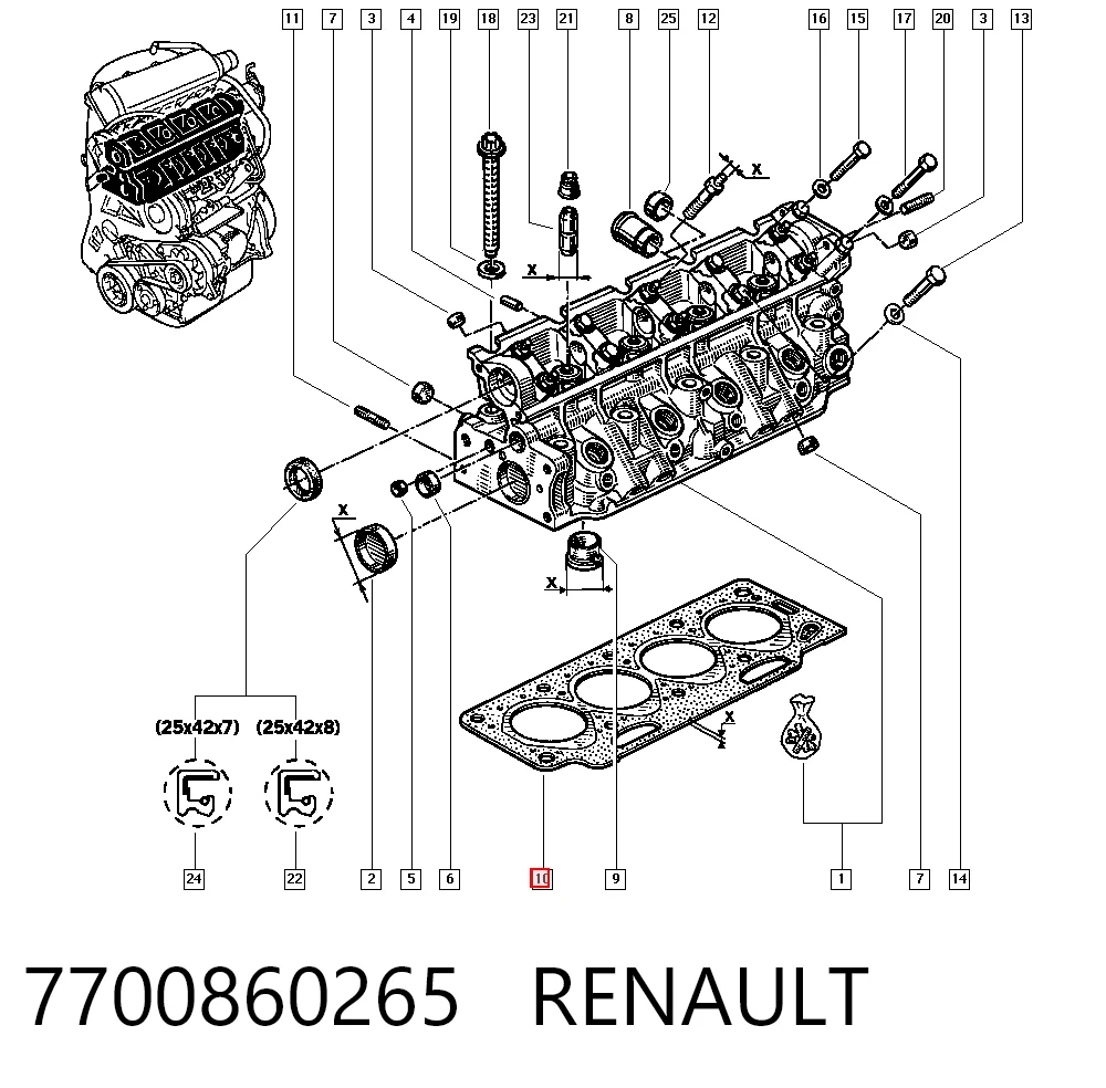 Купить 4402947 Opel Прокладка ГБЦ