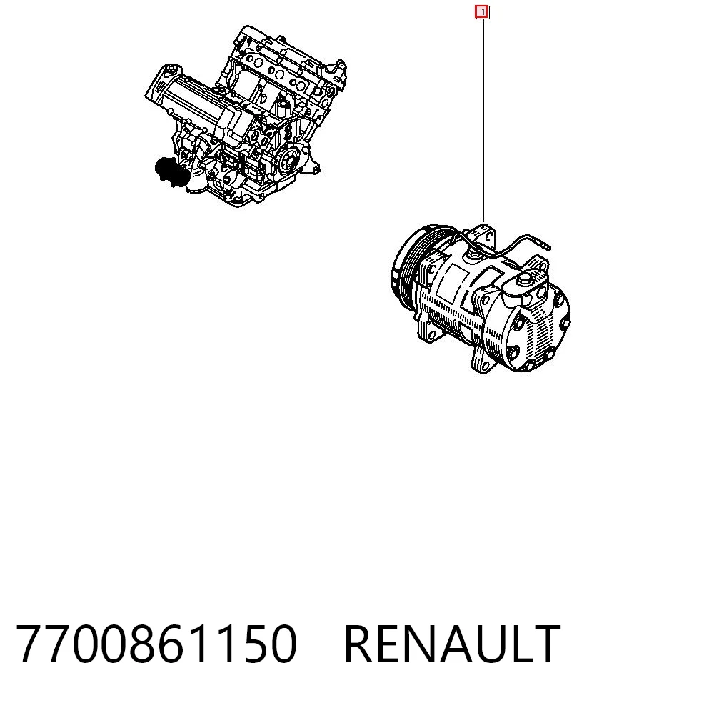 7700861150 Renault (RVI) Компрессор хладагента