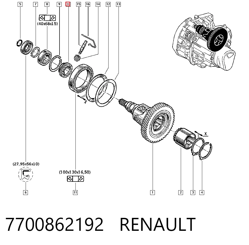 7700862192 Renault (RVI)