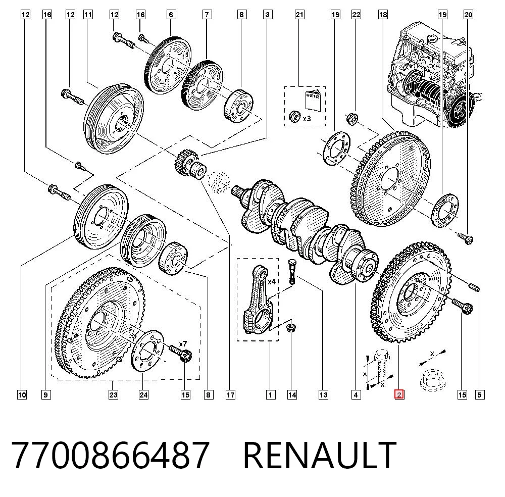 Демпферный маховик на Renault Kangoo I KC0, KC1