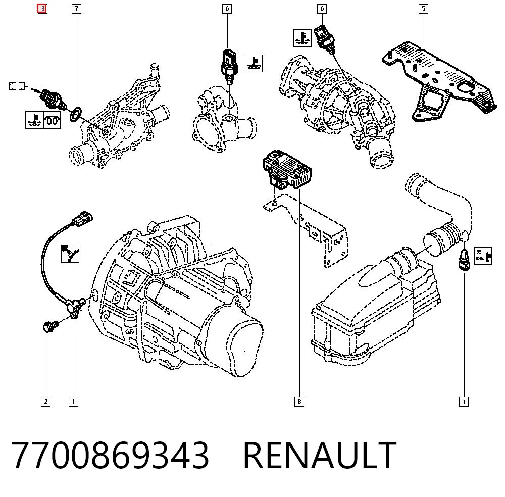 7700869343 Renault (RVI) Термовыключатель
