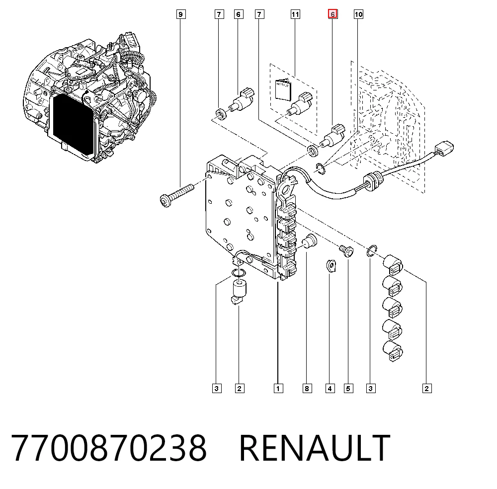 7700870238 Renault (RVI) Соленоид автомата