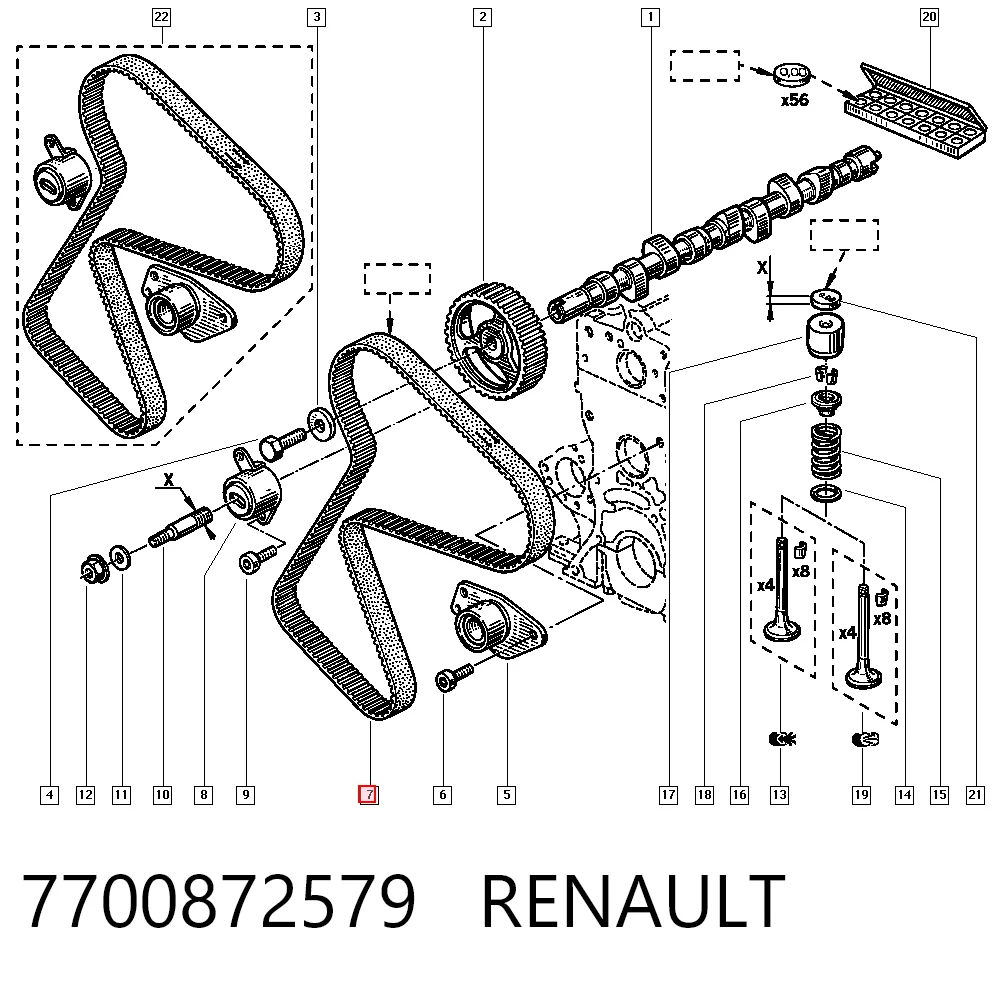Зубчатый ремень Renault Clio I хэтчбек (BC57, 5357) (1990 - 1998) цена, от 18.34 USD